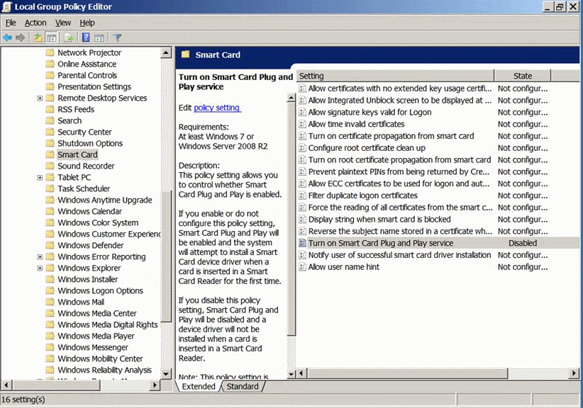 Local Group Policy Editor